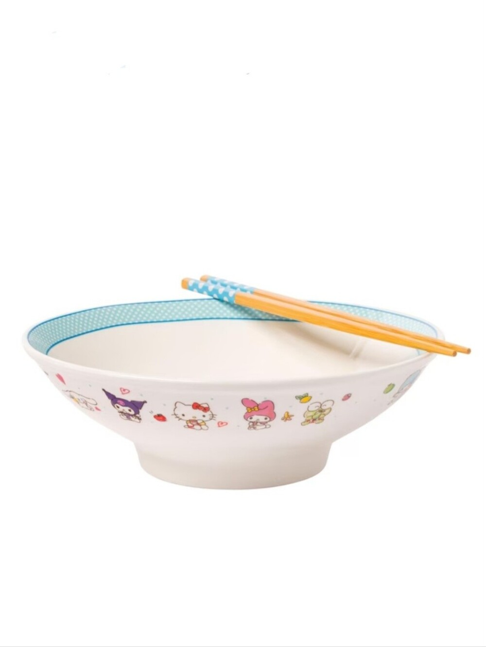 🍜Hello Kitty & Friends 30oz. Ceramic Noodle Bowl with Chopstick Set by Sanrio